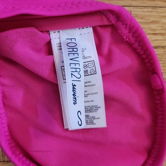 F21 pink purple bandeau bikini set - Picture 4 of 4